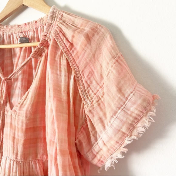 Anthropologie Pilcro and the Letterpress The Bette Babydoll Blouse Peach S - Picture 6 of 12